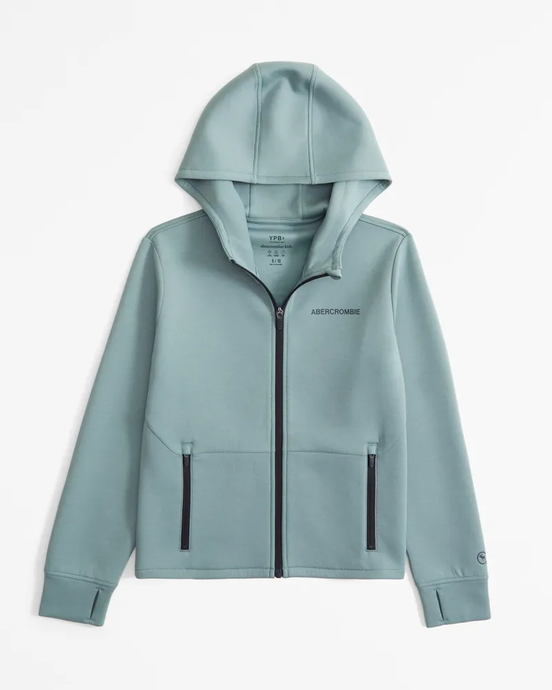 ypb neoknit active logo full-zip hoodie