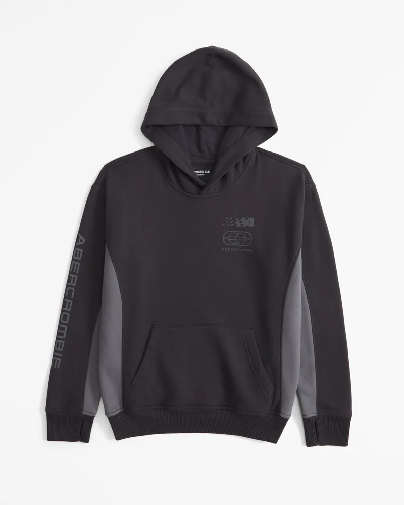 graphic logo popover hoodie