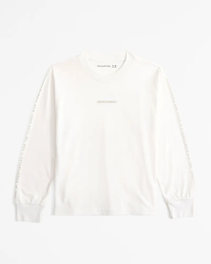 long-sleeve print logo tee