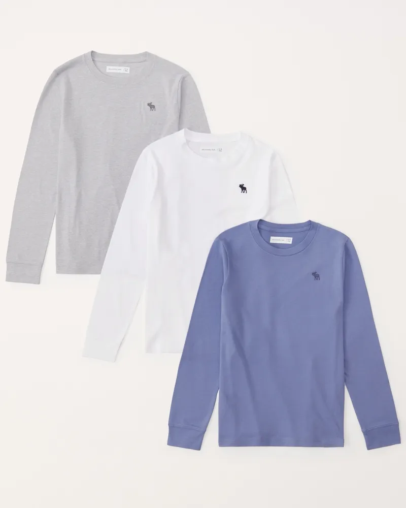 3-pack long-sleeve icon crew tees