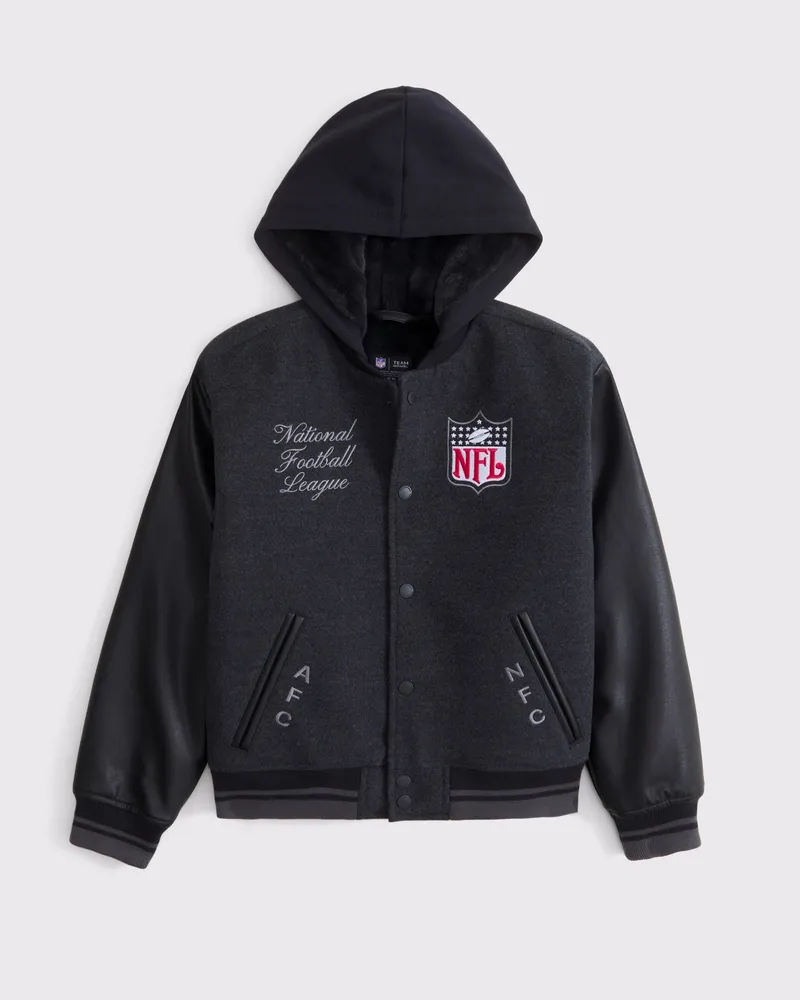 nfl winterized hooded bomber jacket