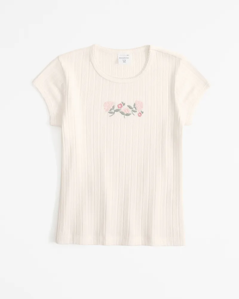pointelle baby tee