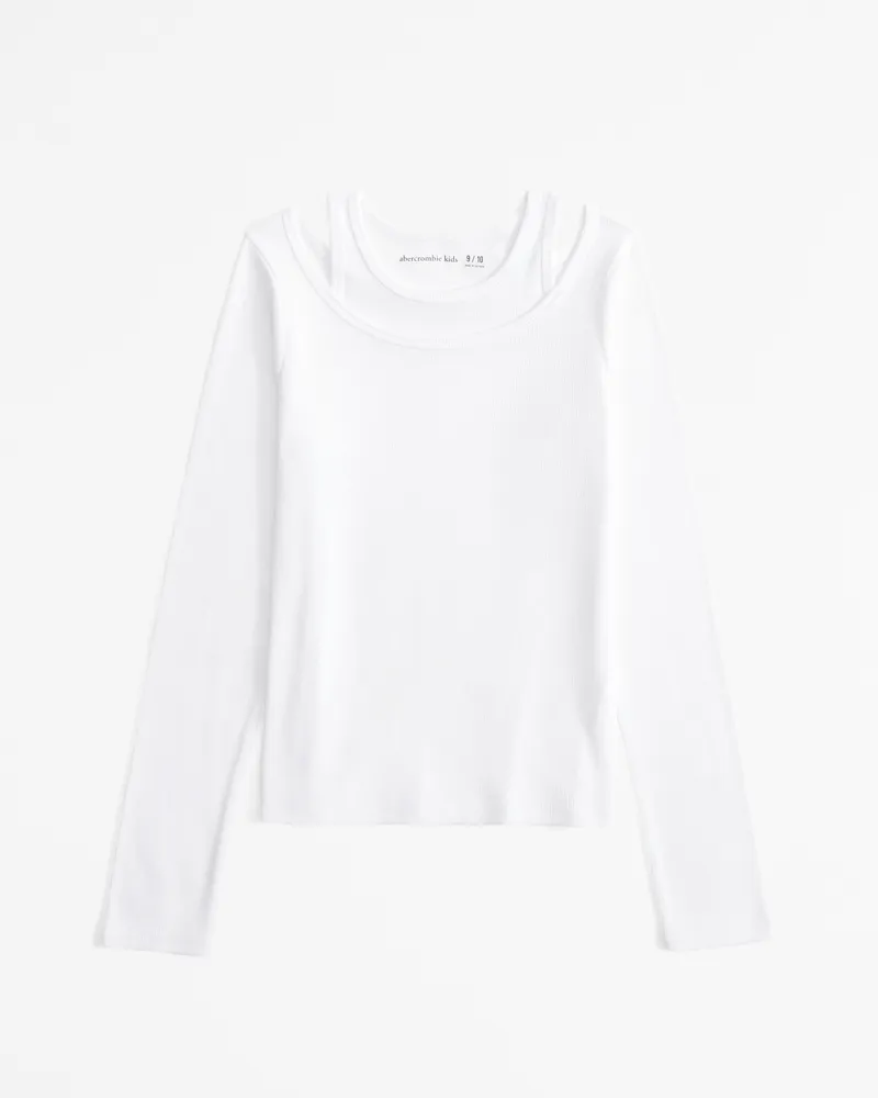 long-sleeve layerable rib tee