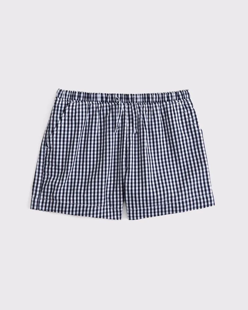 poplin pull-on shorts