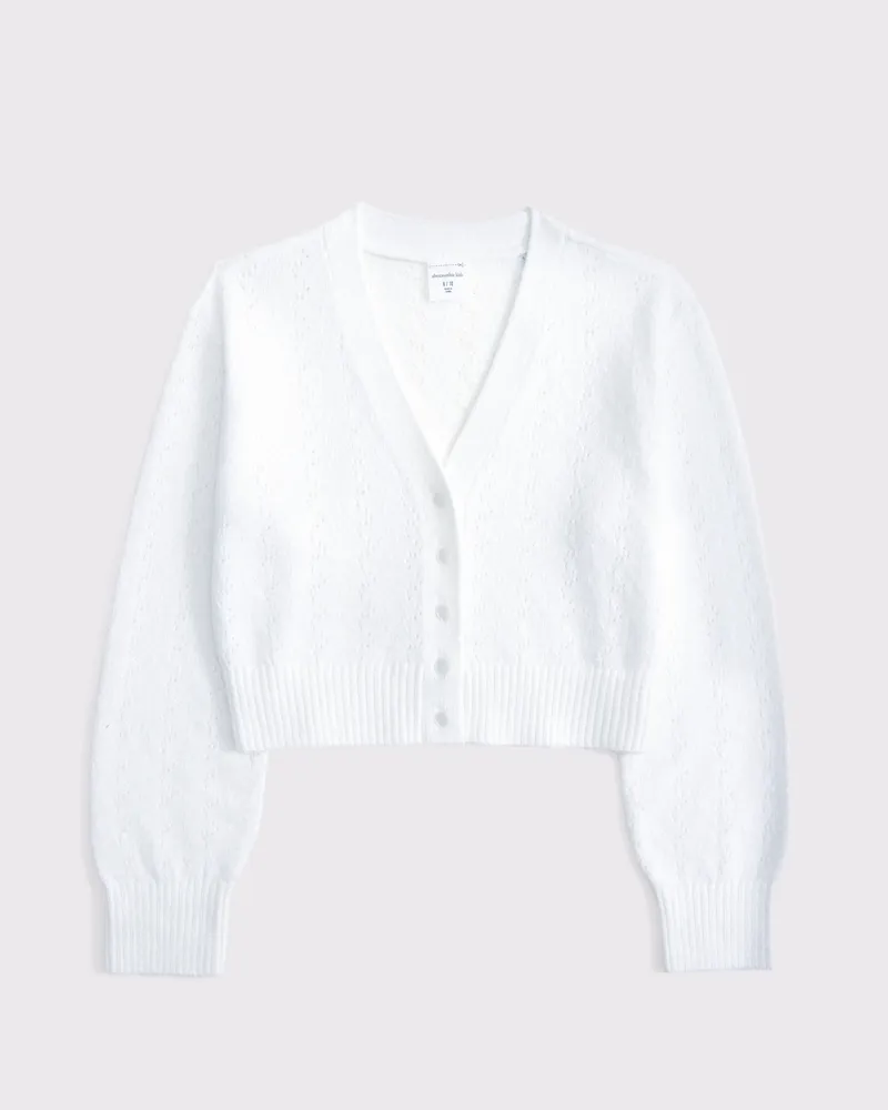 pointelle cardigan
