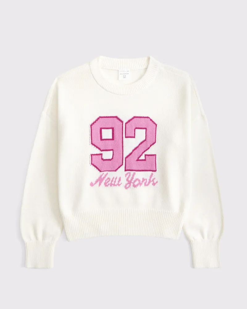 graphic crew sweater