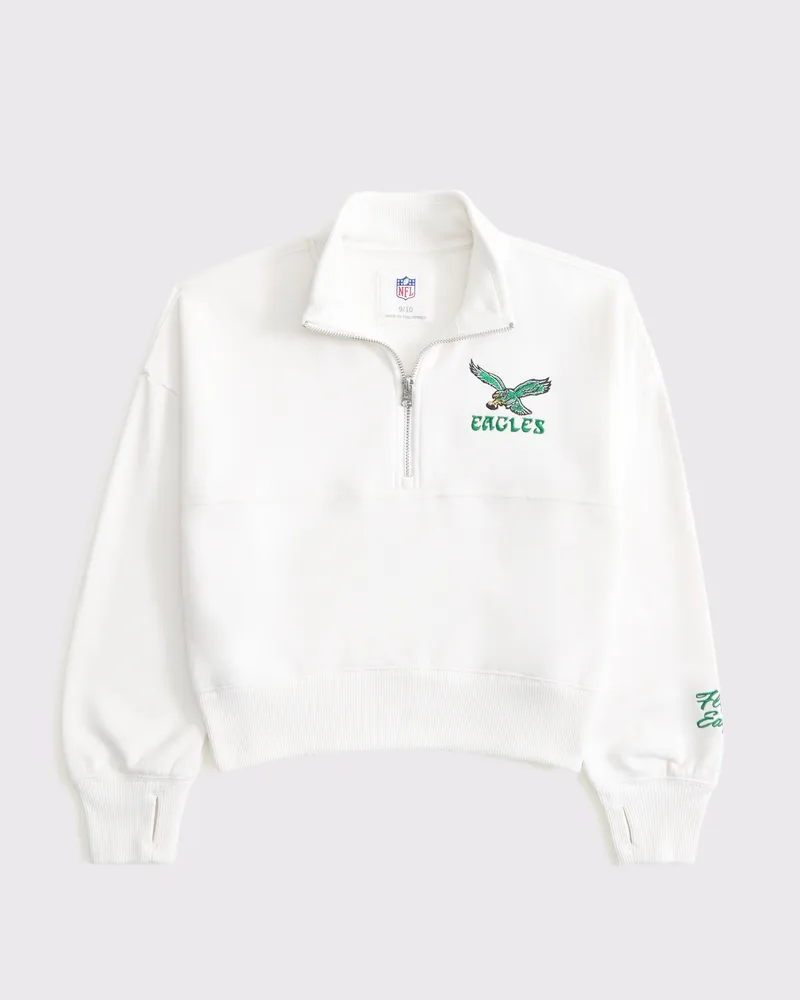 philadelphia eagles quarter-zip sweatshirt