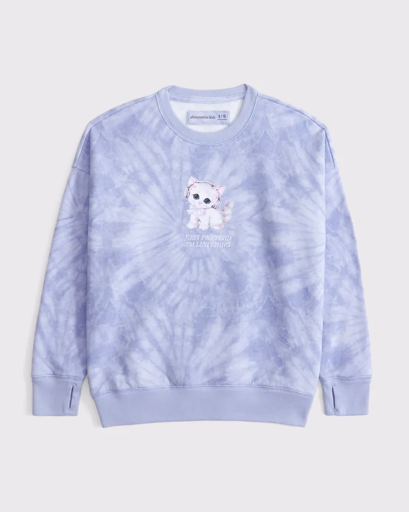 legging-friendly graphic crew sweatshirt