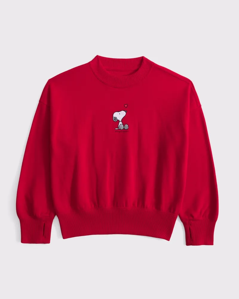 snoopy graphic crew sweatshirt