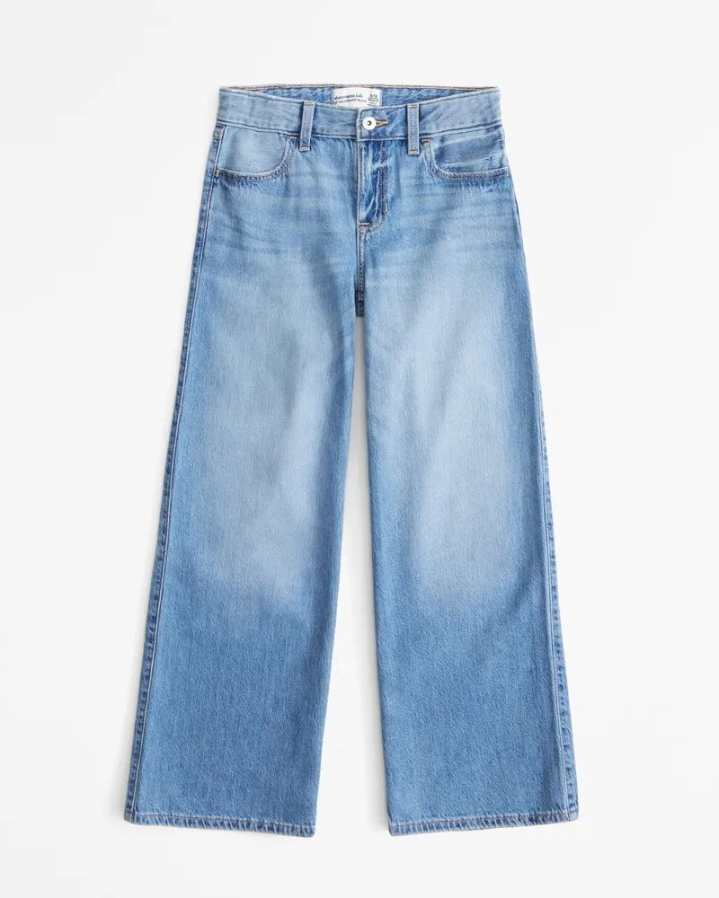 lightweight high rise ultra wide leg jeans