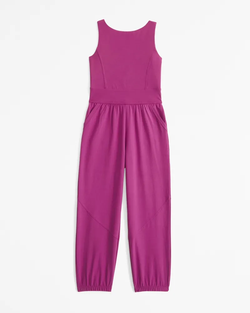ypb mixed fabric motiontek slash jumpsuit