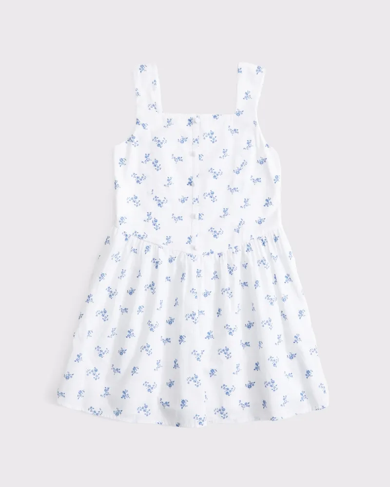 button-through poplin mini dress