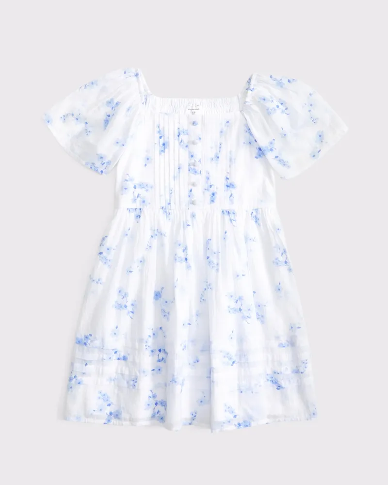 flutter sleeve pleated mini dress