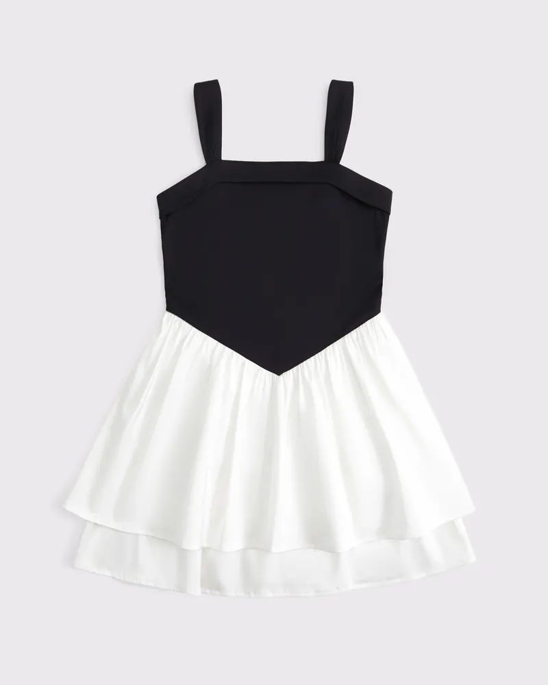 tiered ruffle mini dress
